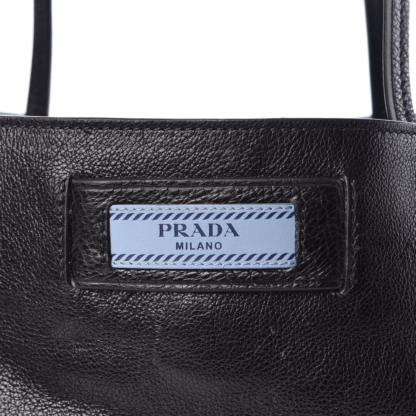 Glace Calf Etiquette Shopping Bag Black Astrale