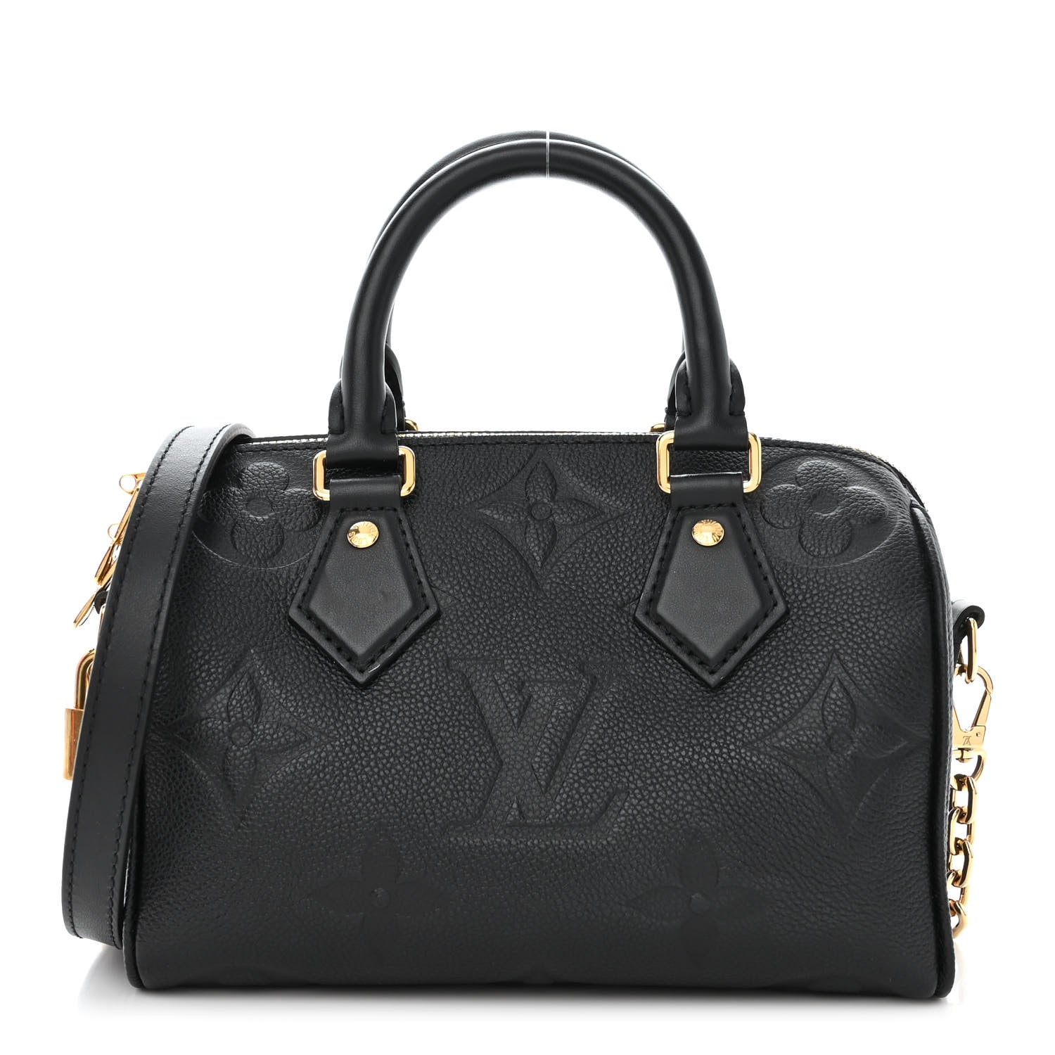 Louis Vuitton Empreinte Monogram Giant Speedy Bandouliere 20 Black 1 of 10