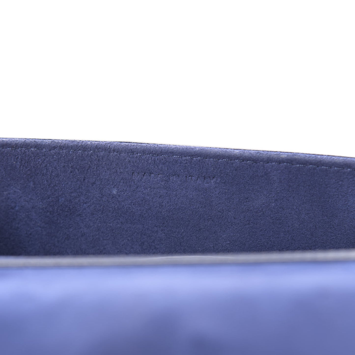 Patent Studded Diorama Top Handle Wallet on Chain Pouch Navy Blue