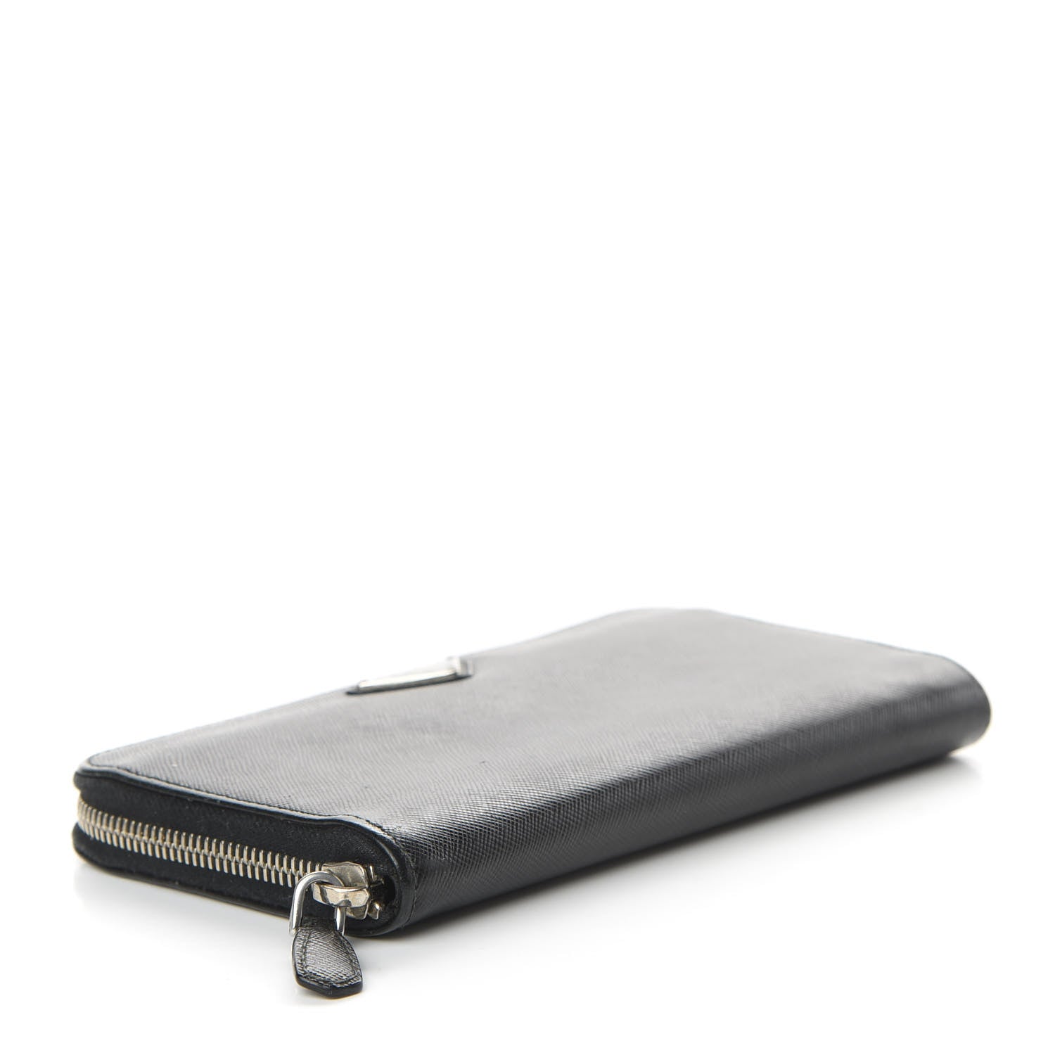 Prada Saffiano Zip Around Wallet Black 4 of 8