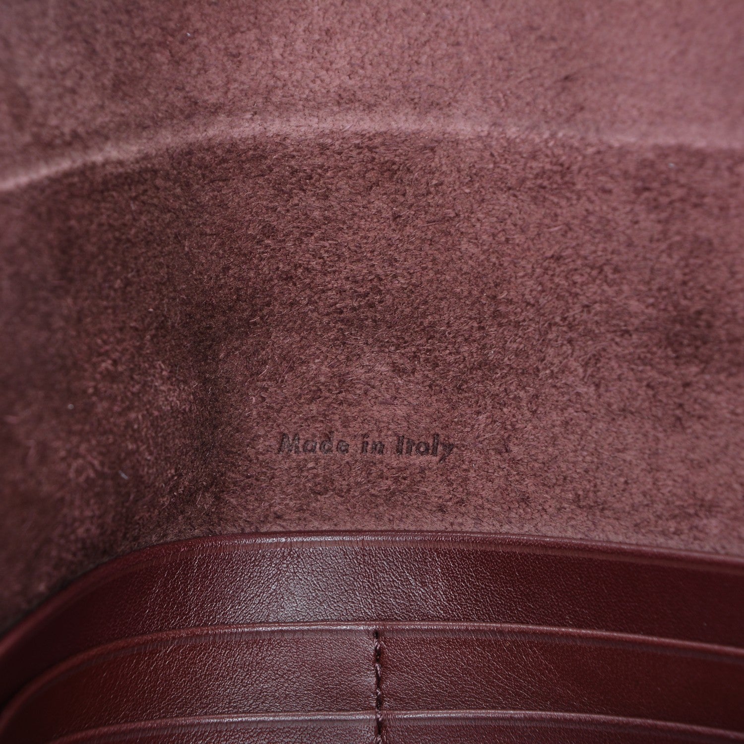 Celine Smooth Calfskin Travel Clutch Burgundy 6 of 7