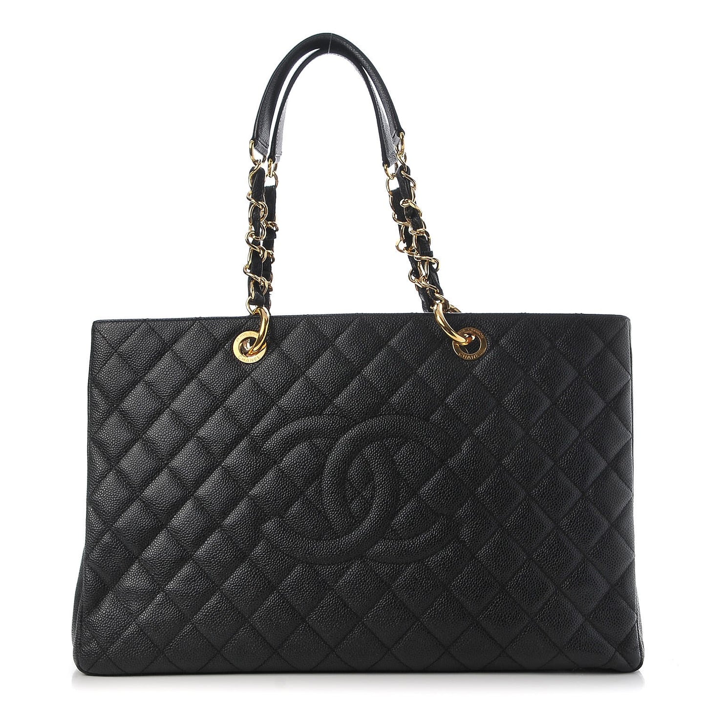 Caviar Quilted XL Grand Shopping Tote GST Black