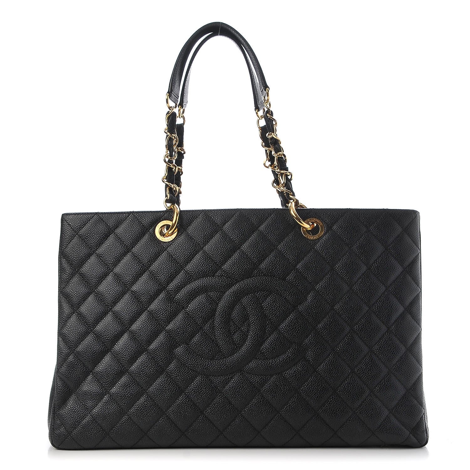 Chanel Caviar Quilted XL Grand Shopping Tote GST Black 1 of 7