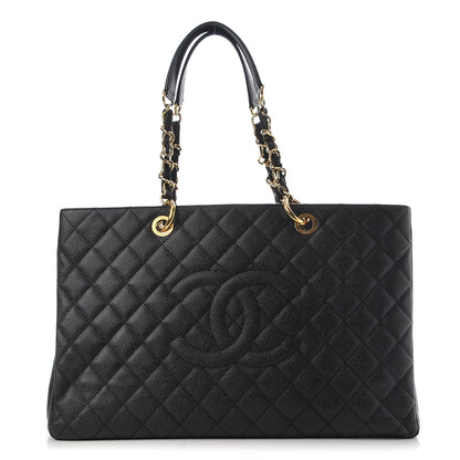 Chanel Caviar Quilted XL Grand Shopping Tote GST Black 1 of 7