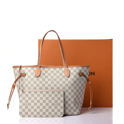 Louis Vuitton Damier Azur Neo Neverfull MM Rose Ballerine 12 of 12