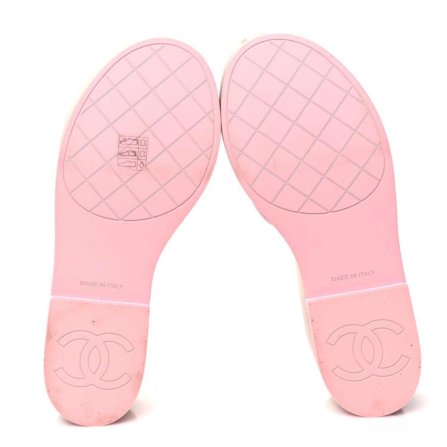 Chanel Lambskin Quilted CC Slip On Platform Sandals 38 Pink 5 of 9