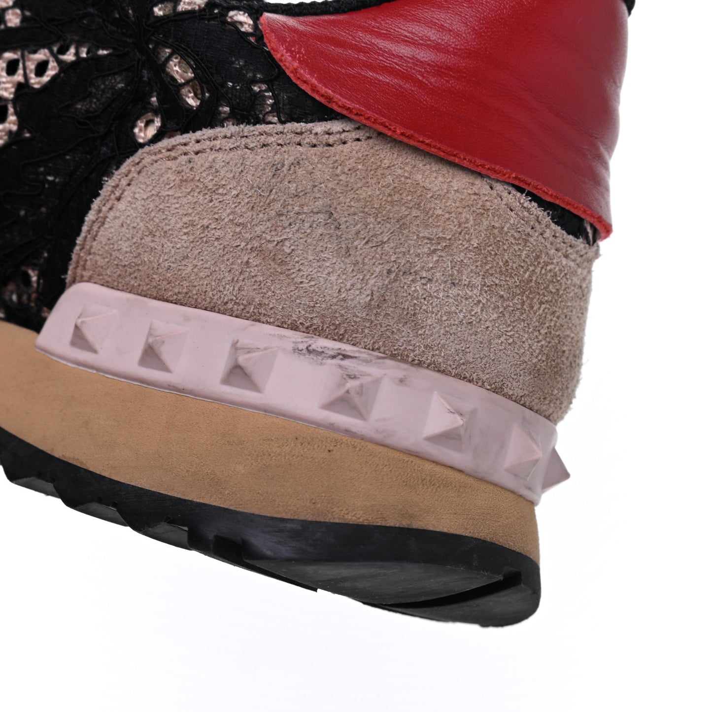 Macrame Lace Suede Womens Rockrunner Sneakers 36.5 Black