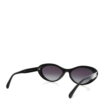 Chanel Acetate Oval Sunglasses 5416 Black Yellow 4 of 7