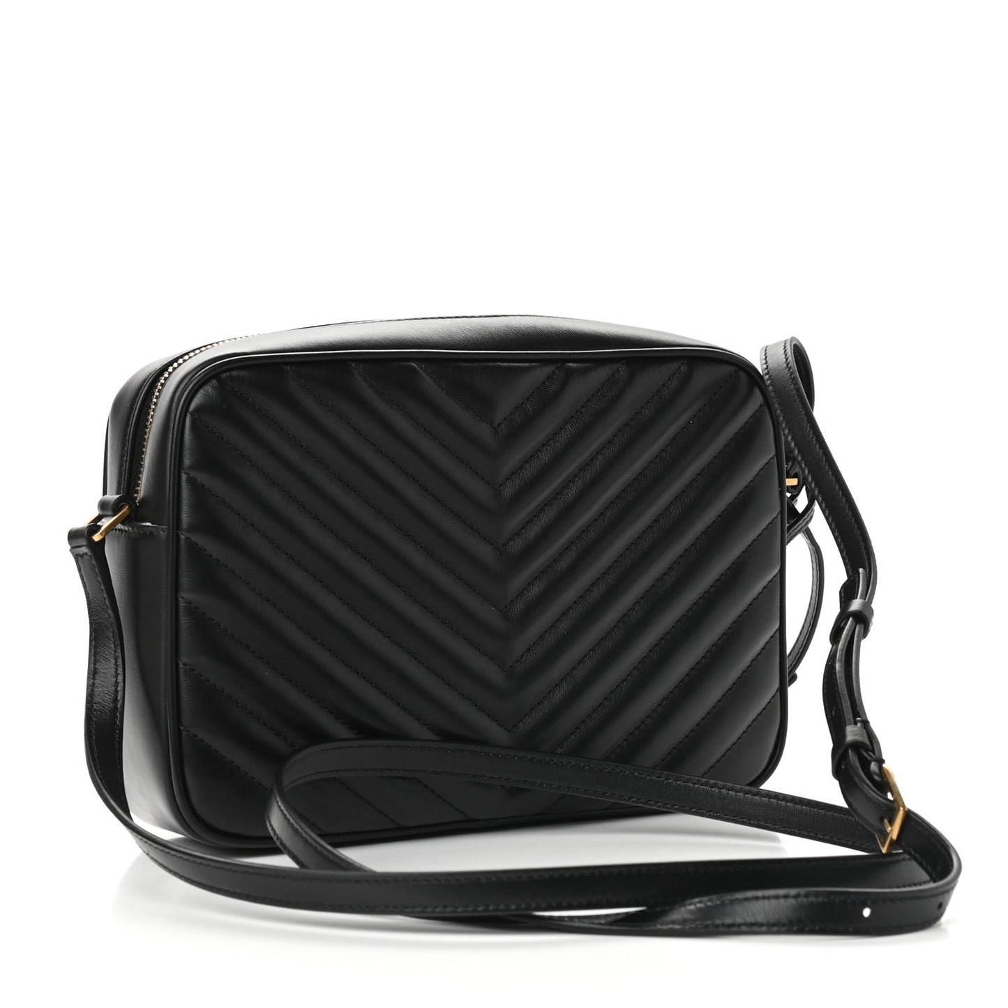 Calfskin Matelasse Monogram Lou Camera Bag Black