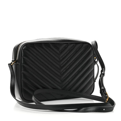 Saint Laurent Calfskin Matelasse Monogram Lou Camera Bag Black 3 of 9