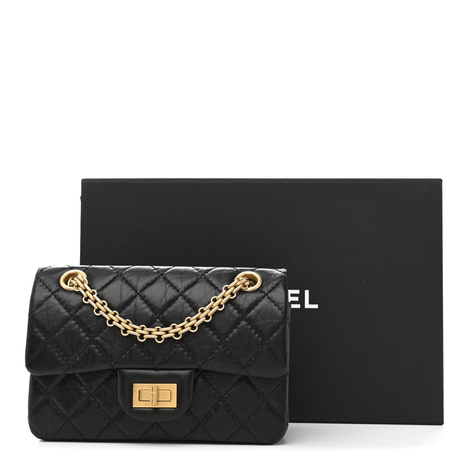 Chanel Aged Calfskin Quilted 2.55 Reissue Mini Flap Black 11 of 11