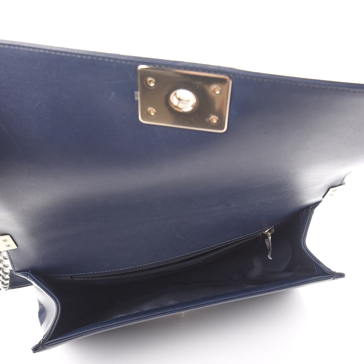 Lambskin Quilted New Medium Boy Flap Dark Navy
