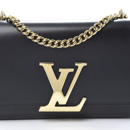 Louis Vuitton Calfskin Chain Louise MM Black 7 of 13