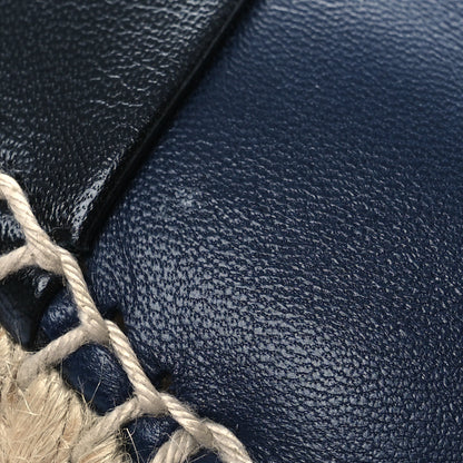 Chanel Lambskin CC Espadrilles 41 Navy Black 12 of 13