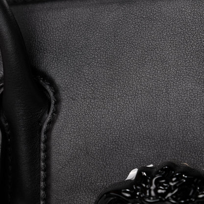 Versace Calfskin Medium Palazzo Empire Bag Black 6 of 6