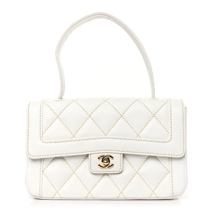 Chanel Calfskin Quilted Wild Stitch Flap White 1 of 12