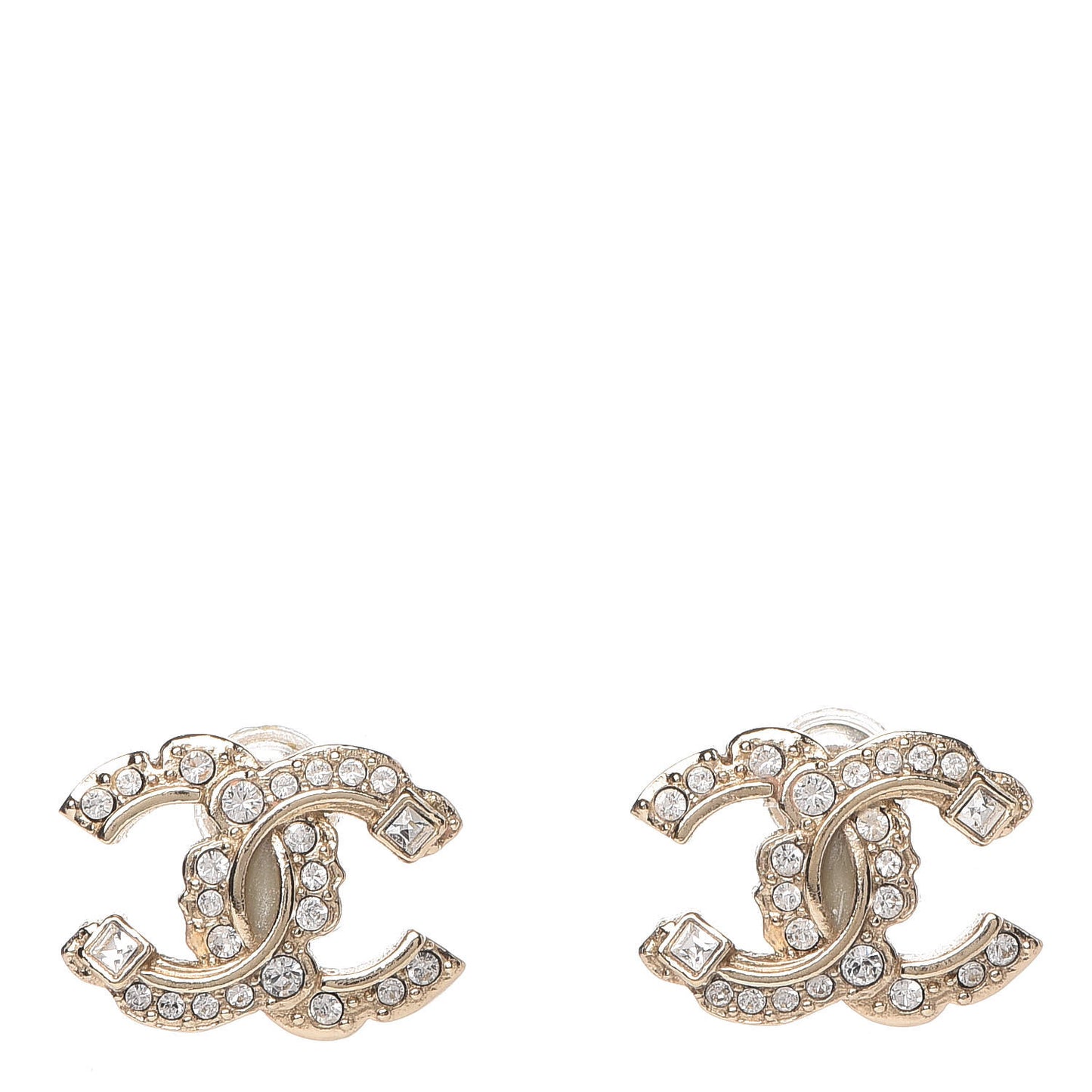 Crystal CC Earrings Gold