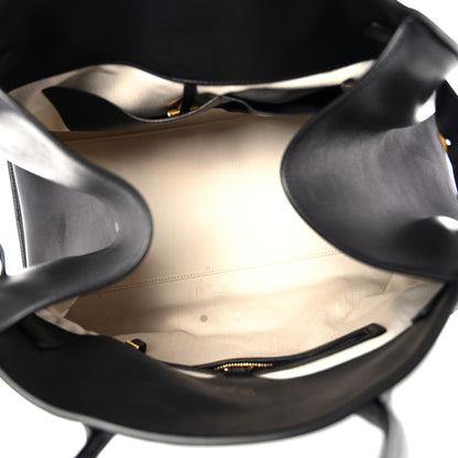The Row Polished Saddle Calfskin Soft Margaux 15 Black 5 of 9