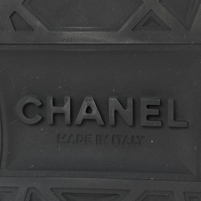 Chanel Suede Calfskin Nylon Grosgrain CC Sneakers 37.5 Black 6 of 12