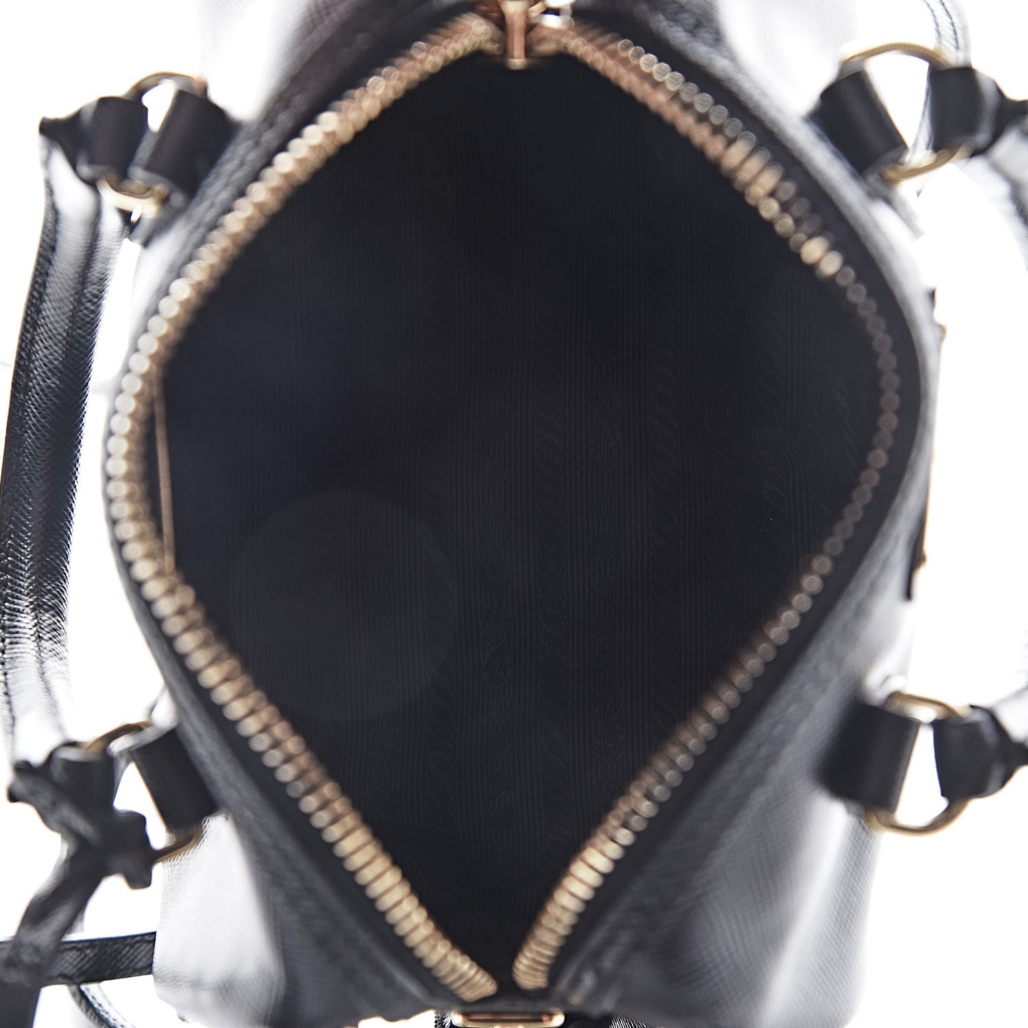 Prada Saffiano Vernice Lux Mini Convertible Bowler Black 5 of 11