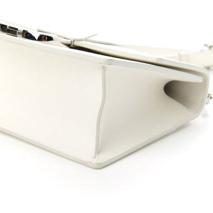Christian Dior Grained Calfskin 30 Montaigne Chain Flap Bag White 7 of 10