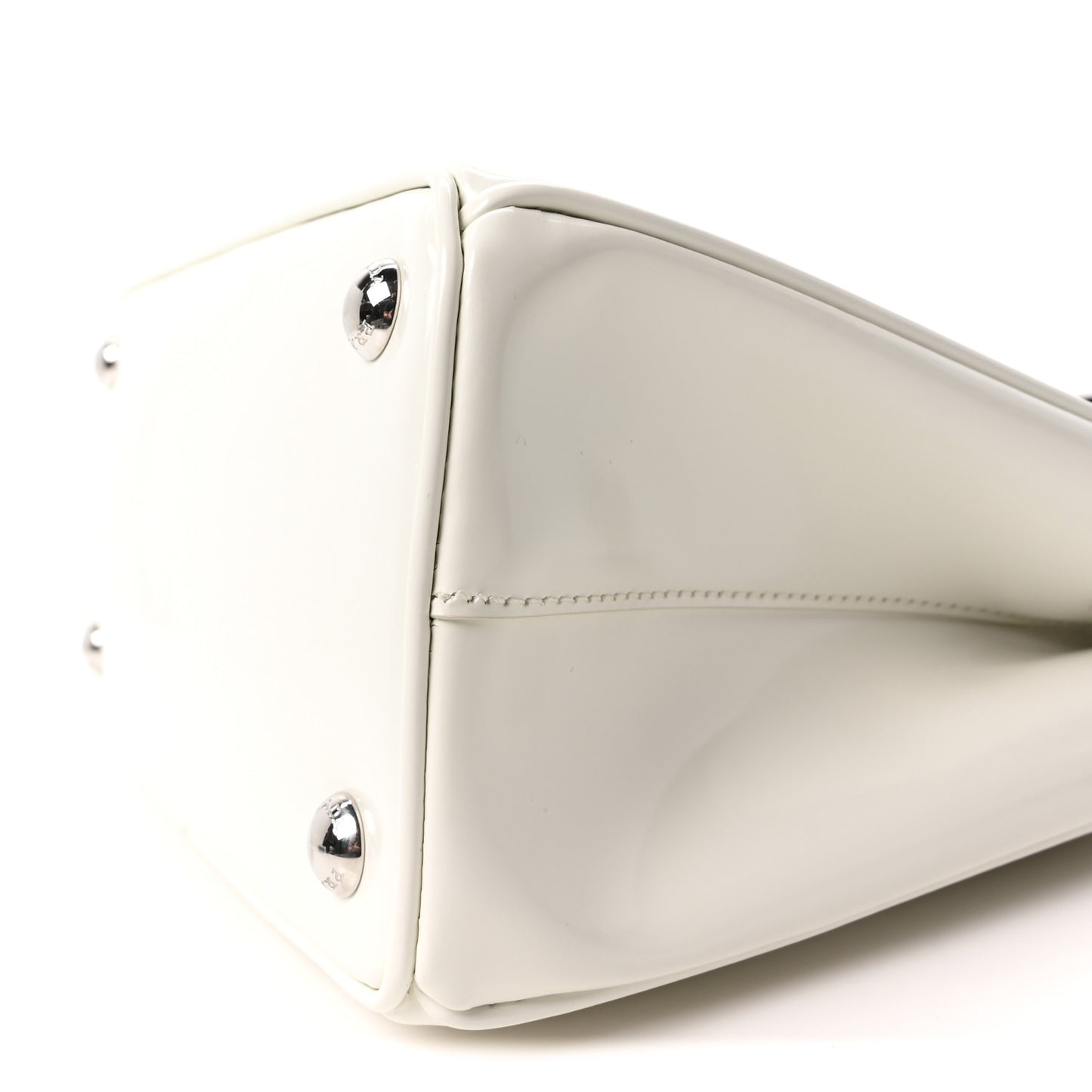 Spazzolato Small Galleria Double Zip Tote White Black