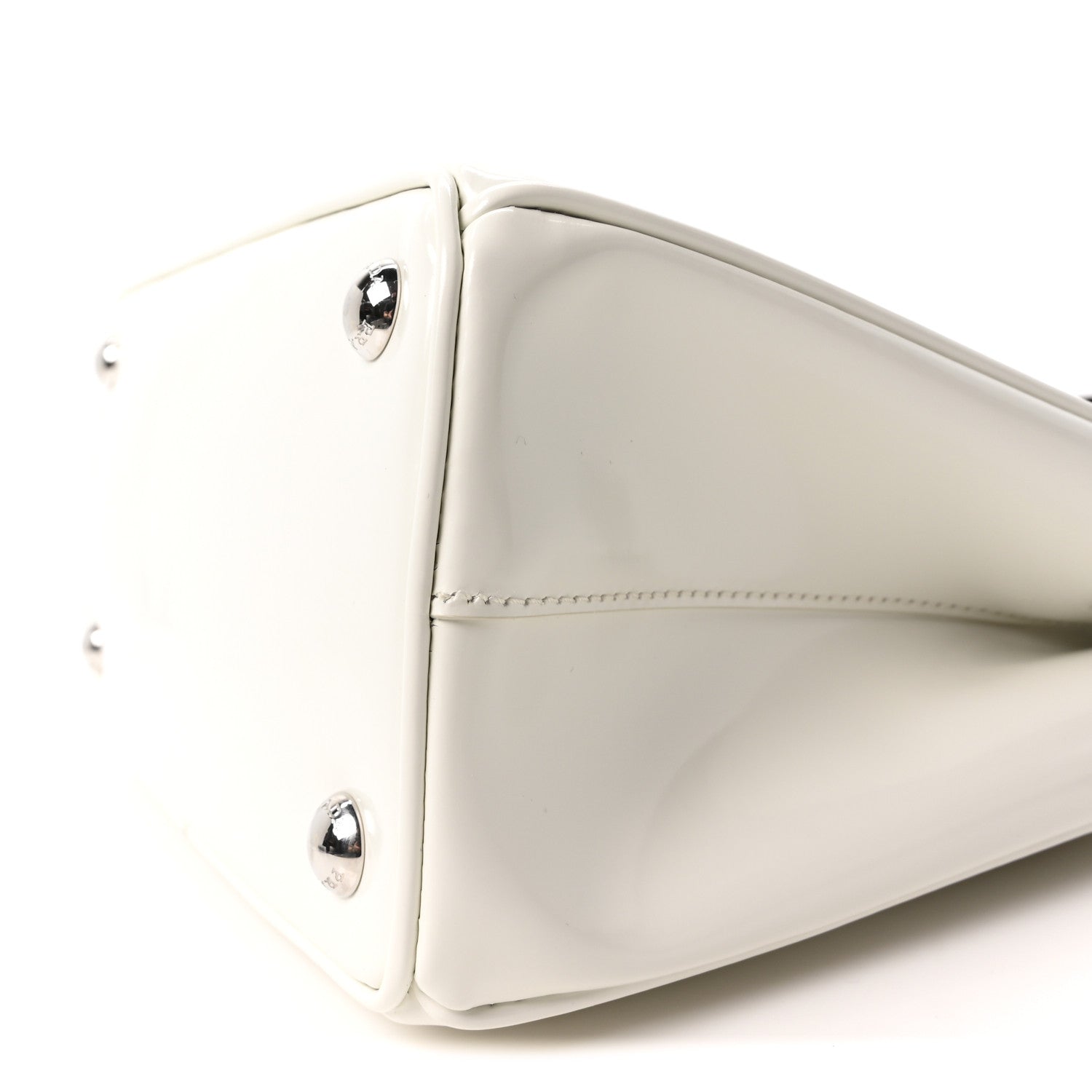 Prada Spazzolato Small Galleria Double Zip Tote White Black 10 of 10