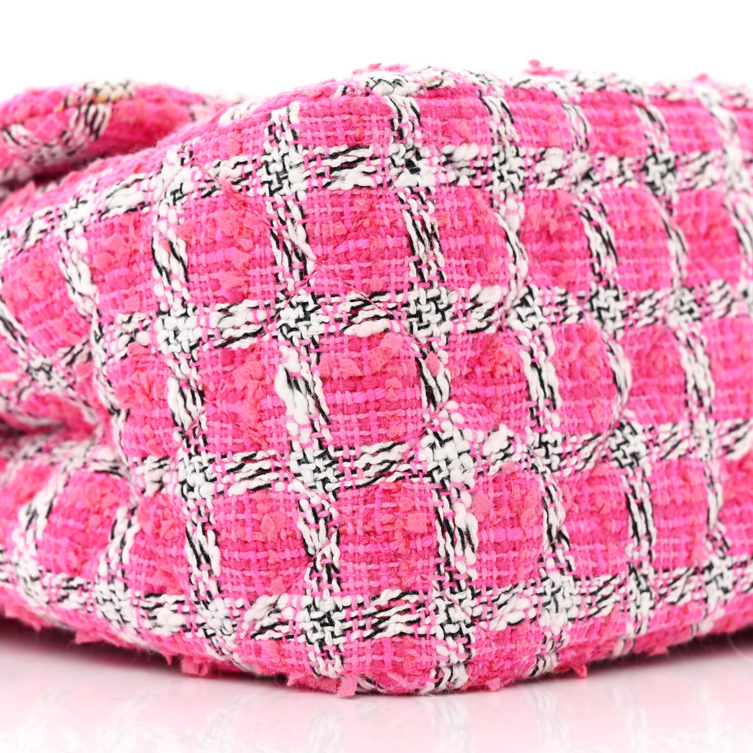 Chanel Tweed Quilted Jumbo Double Flap Hot Pink 9 of 11