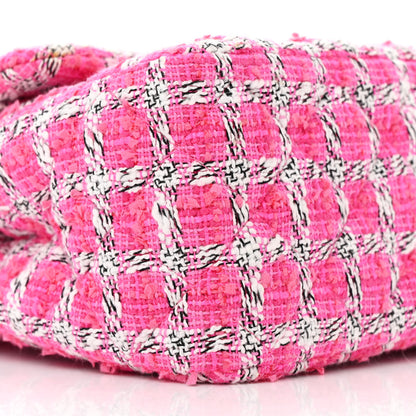 Chanel Tweed Quilted Jumbo Double Flap Hot Pink 9 of 11