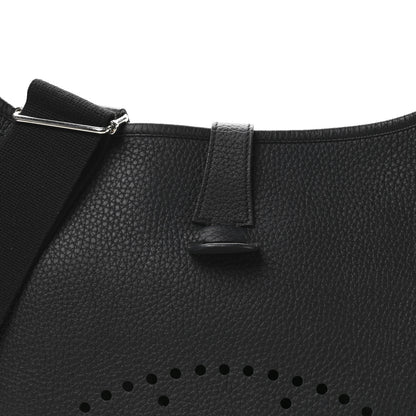 Hermes Taurillon Clemence EVELYNE III GM Black 8 of 10