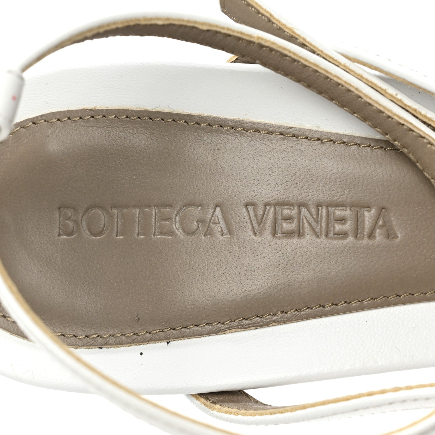 Lambskin Stretch Multi Strap 90mm Sandals 40 Optic White