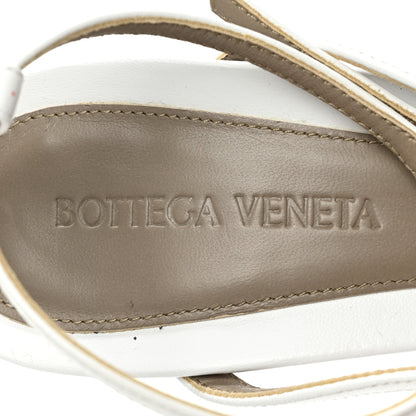 Bottega Veneta Lambskin Stretch Multi Strap 90mm Sandals 40 Optic White 7 of 9