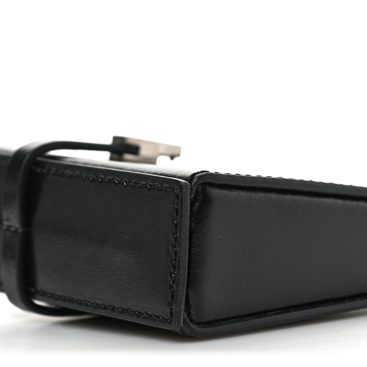Brushed Calfskin Micro Cut Out Shoulder Bag Black