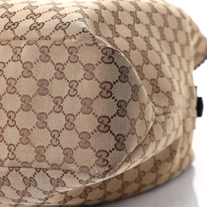 Gucci Monogram Large Horsebit Chain Hobo Dark Brown 10 of 12