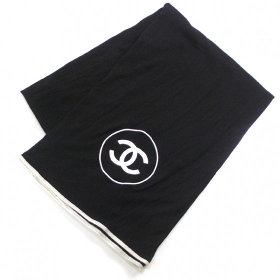 Chanel Cashmere Shawl Scarf Black 1 of 5