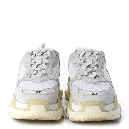 Balenciaga Fabric Mesh Womens Triple S Sneakers 37 White 2 of 8