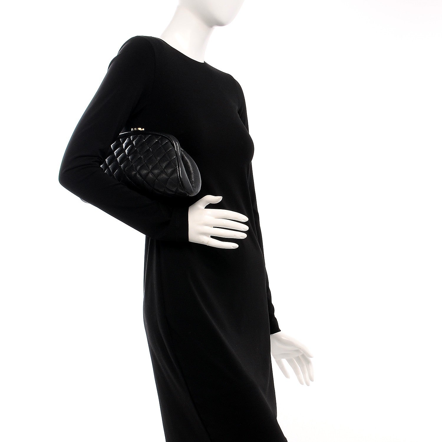 Chanel Caviar Quilted Timeless Clutch Black 2 of 15