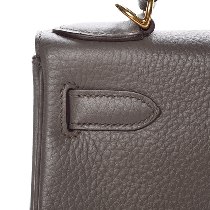Hermes Taurillon Clemence Kelly Retourne 28 Etain 12 of 42