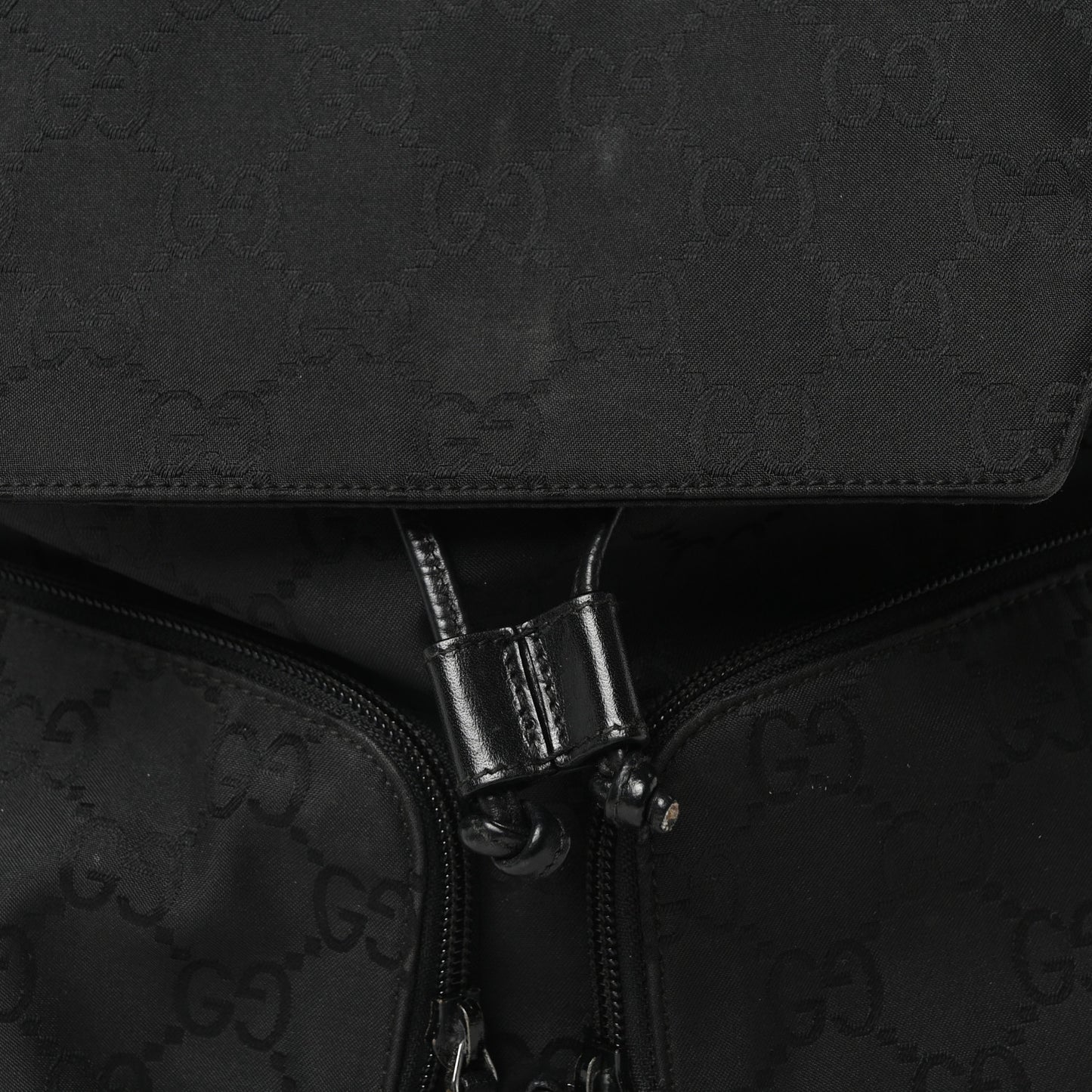 Nylon Monogram Backpack Black