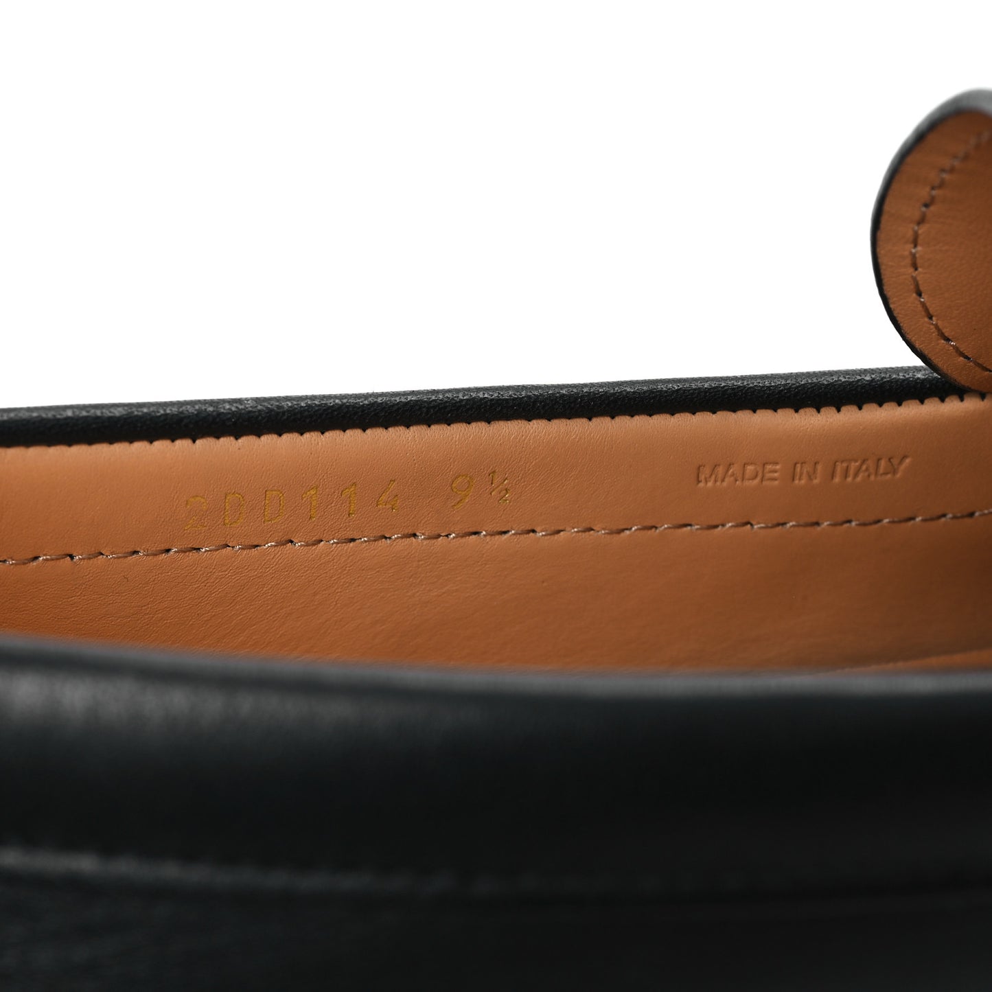 City Calfskin Metal Logo Mens Loafers 9.5 Black