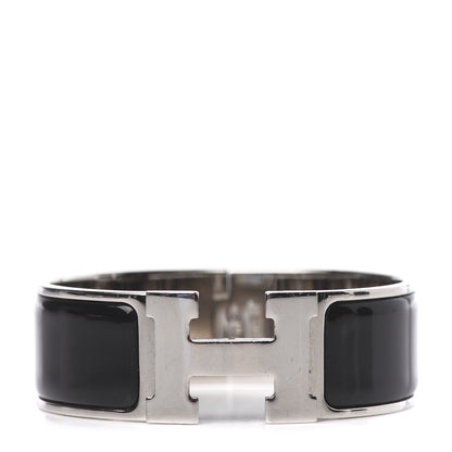 Hermes Enamel Wide Clic Clac H Bracelet PM Black 1 of 5