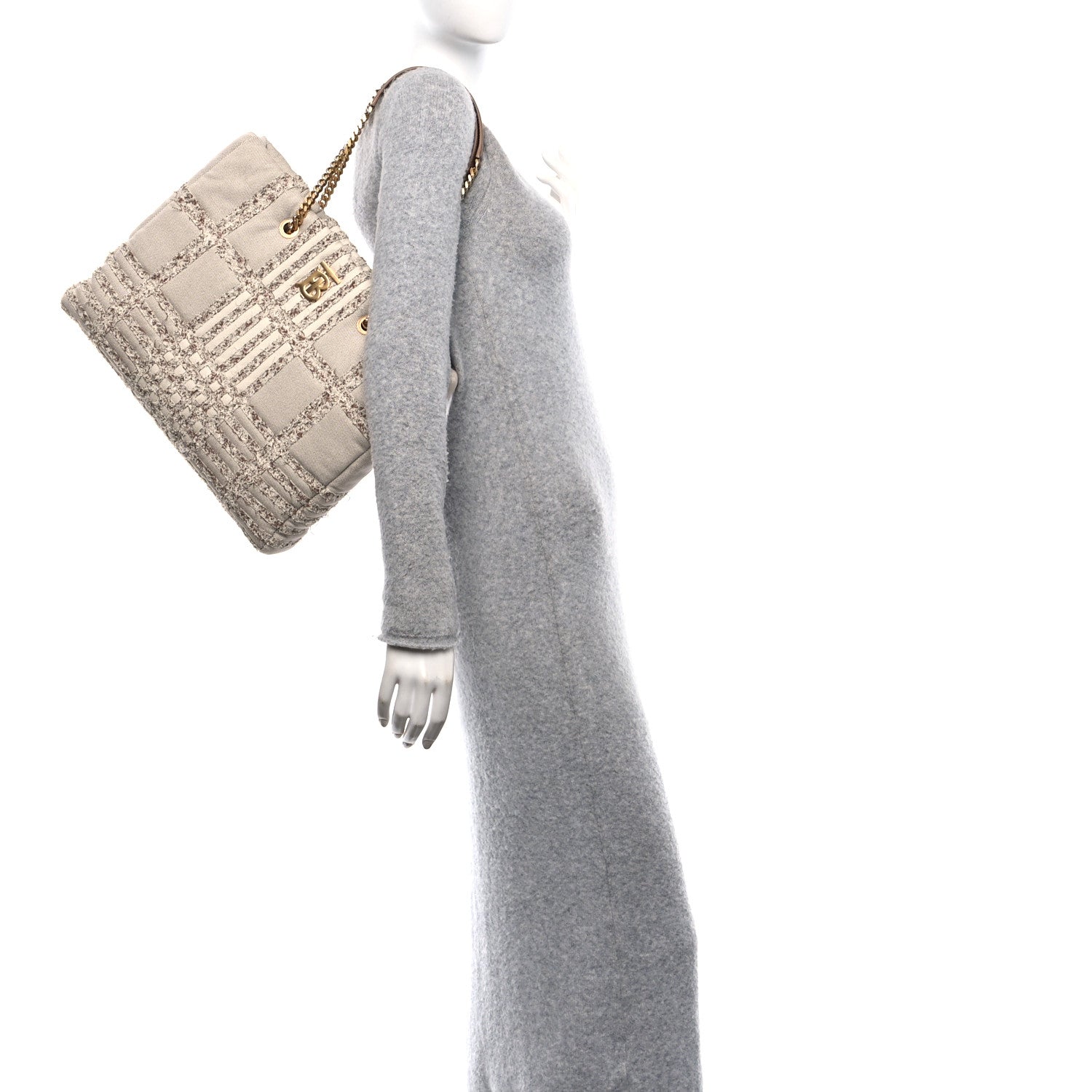 Burberry Cotton Needle Punch Medium Shopper Tote  Natural 2 of 9