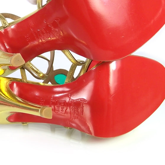 Leather Libelle 120 Sandals 36.5 Gold