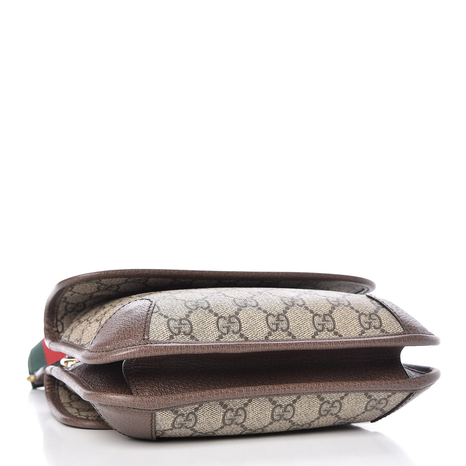 Gucci GG Supreme Monogram Web Small Neo Vintage Double Flap Messenger Bag Beige New Acero 5 of 11