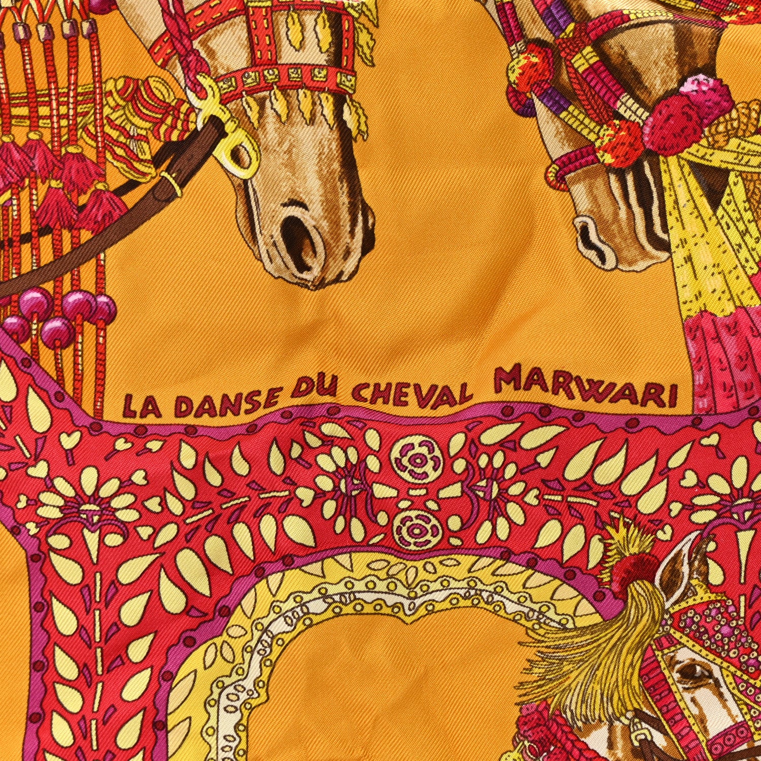 Hermes Buffle Gala Silky Pop La Danse du Cheval Marwari Shopper Tote Marron 11 of 17