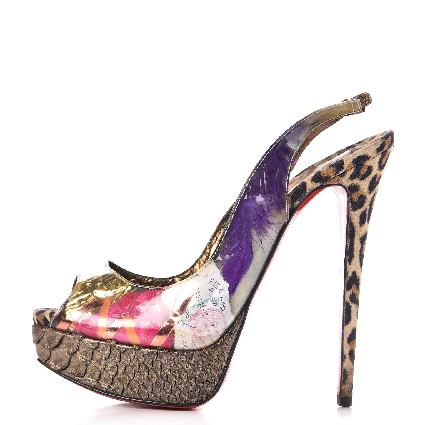 PVC Suede Winter Trash 150 Pumps 37.5 Leopard