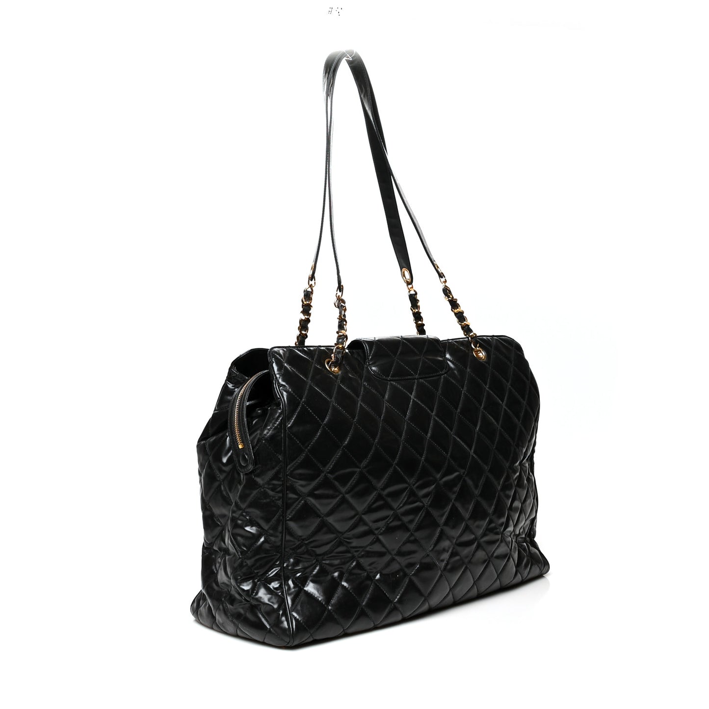 Vinyl Stitched XL Weekender Black