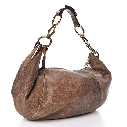 Prada Deerskin Tamponato Hobo Brown 3 of 14