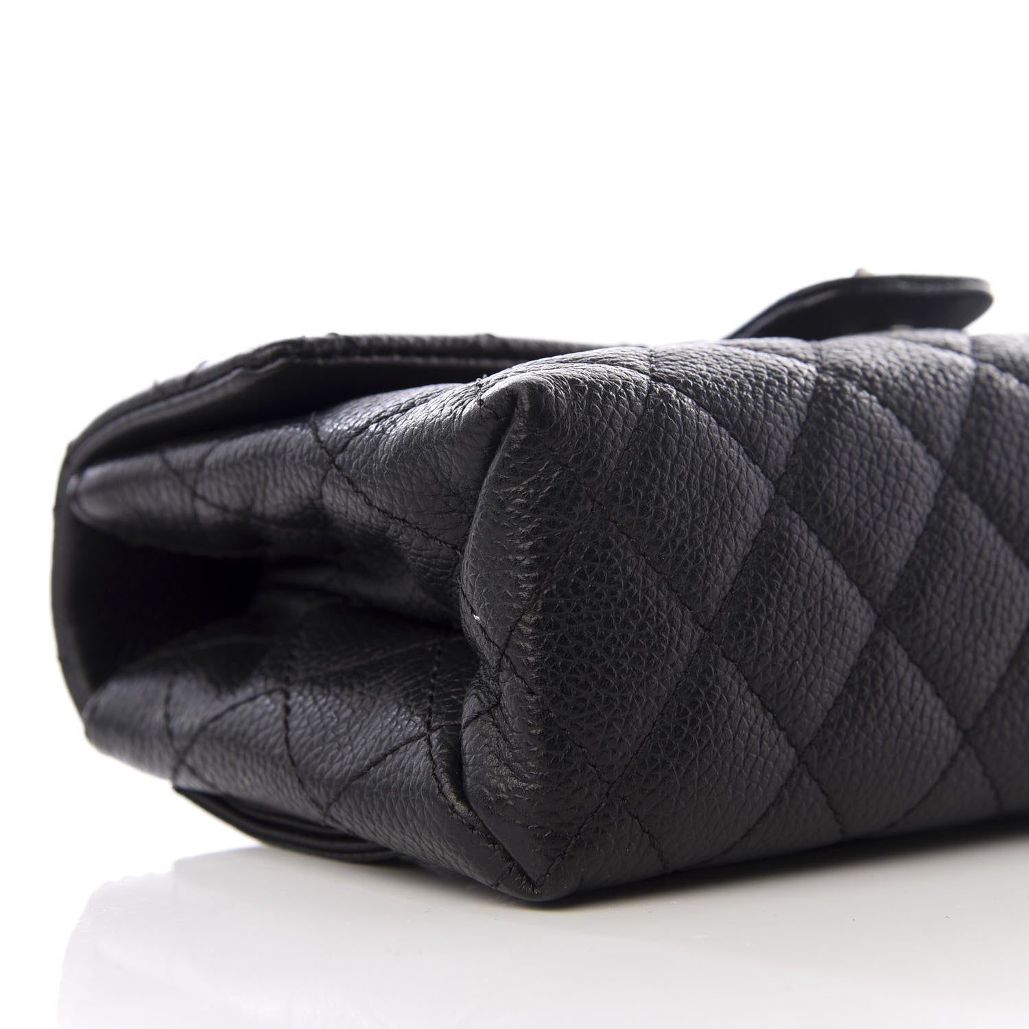 Chanel Grained Calfskin Quilted 2.55 Reissue Flap Belt Bag Clutch Black 5 of 8