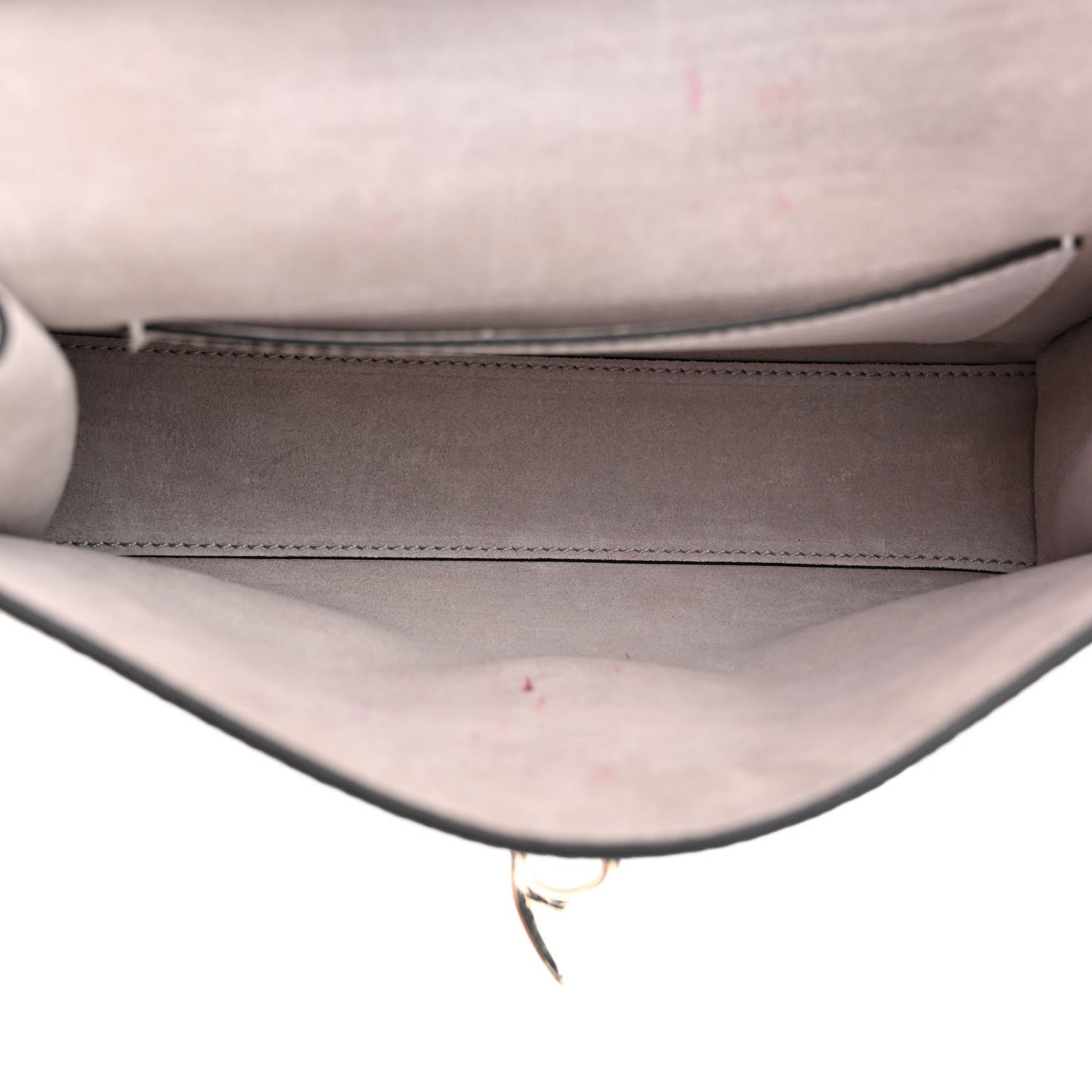 Pebbled Calfskin Medium Rockstud Flip Lock Crossbody Bag White